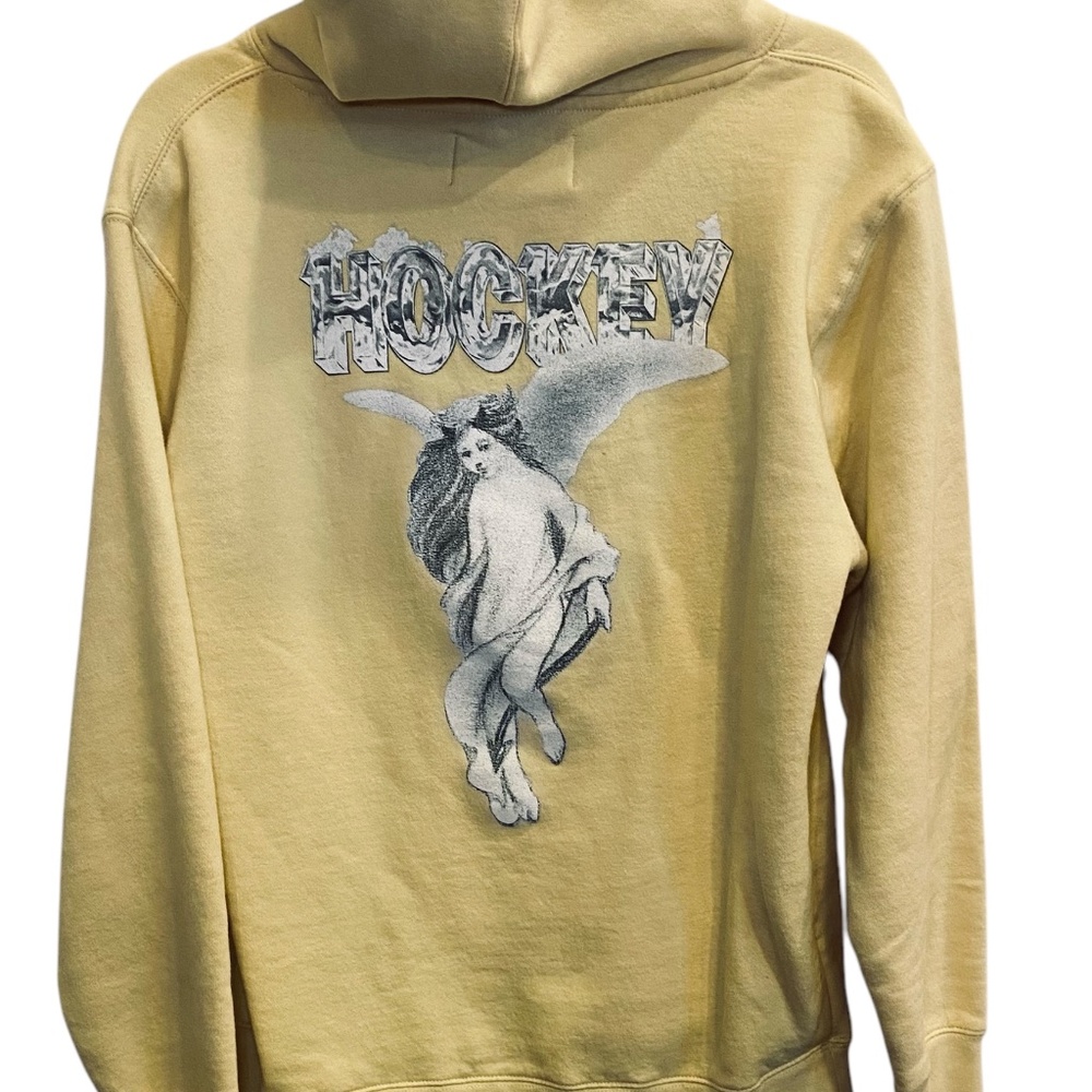 Hockey Skatewear Eyes Without a Face Butter Yellow Hoodie sz S